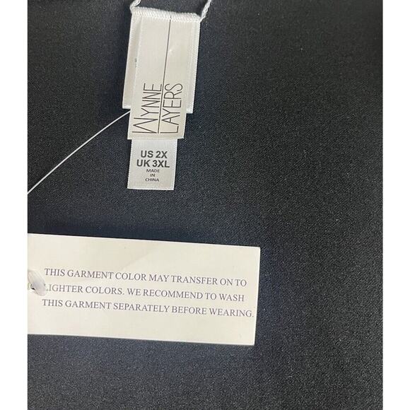 MarlaWynne Black Snap Button Shacket Tunic Shirt Faux Suede Plus Size 2X NEW - Picture 7 of 8